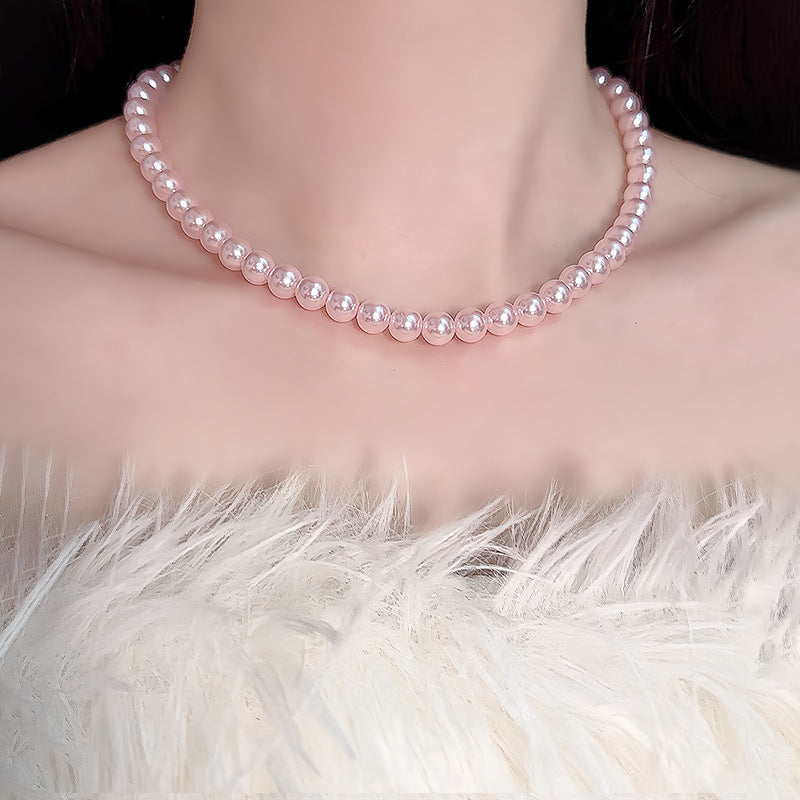 Shijia Pearl Necklace, French Style Clavicle Chain, Retro Niche Design