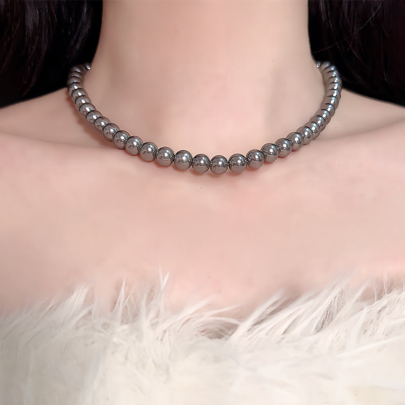 Shijia Pearl Necklace, French Style Clavicle Chain, Retro Niche Design