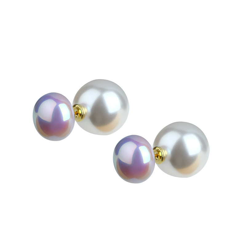925 Silver Pearl Stud Earrings for Women