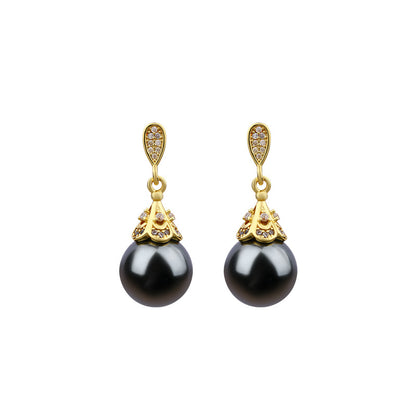 Light Luxury Crystal Pearl Ear Studs, Niche Design, Fashion Elegant, All-match