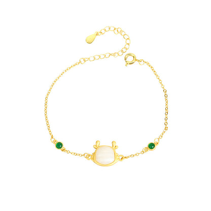 Yulong Nafu Female Cute Dragon Imitation Hetian Jade Bracelet Accessories Gift