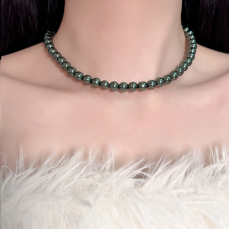 Shijia Pearl Necklace, French Style Clavicle Chain, Retro Niche Design