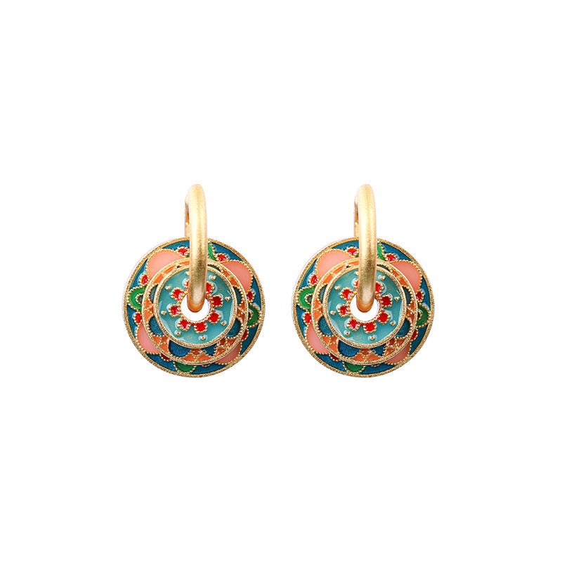 Multi-Wearing Enamel Oil Ear Buckle Women's Retro Summer Earrings