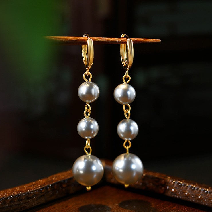 South Korea Dongdaemun Pearl Earrings - Fashionable & All-match