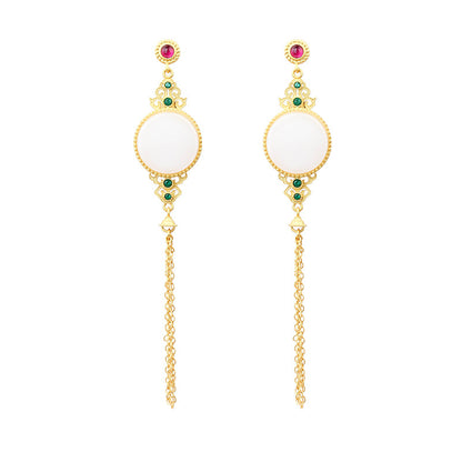925 Silver Tassel Flower Earrings Wholesale