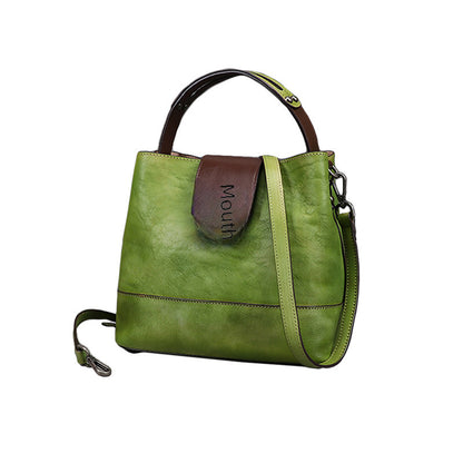 Retro Women's Genuine Leather Crossbody Shoulder Tote