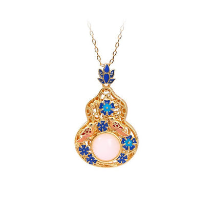 Enamel Imitation Jade Necklace for Women in Summer
