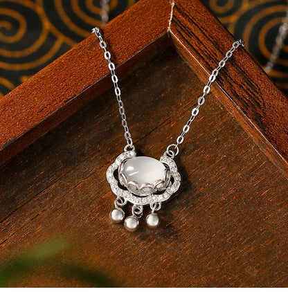 Antique Transfer Longlife Lock Necklace for Women