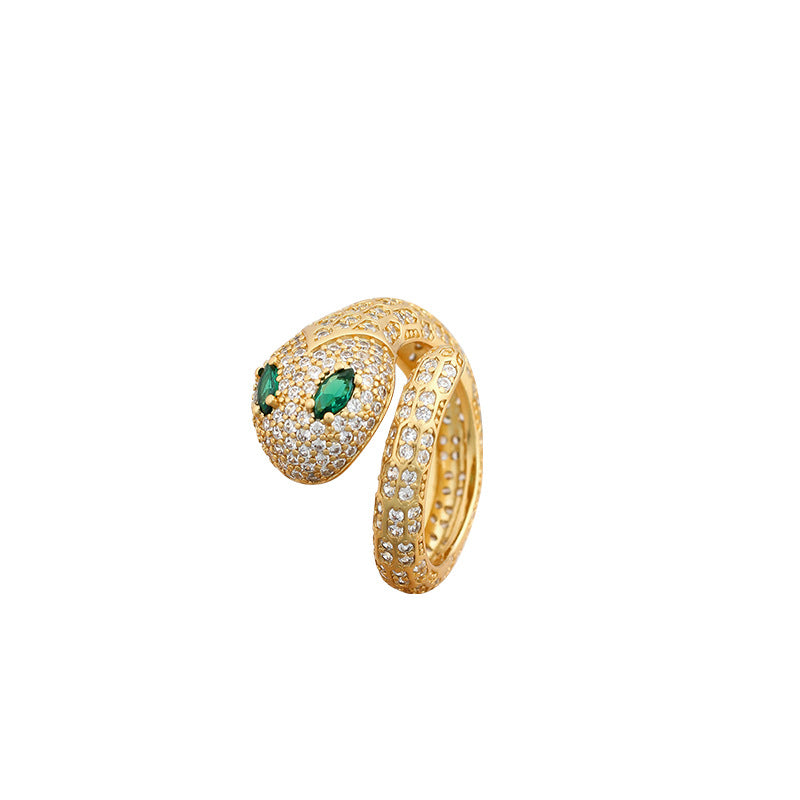 Snake Zodiac Ring, Simple Opening, Fashion Niche