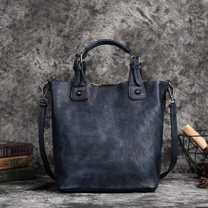 Vegetable Tanned Leather Vintage Multifunctional Shoulder Bag