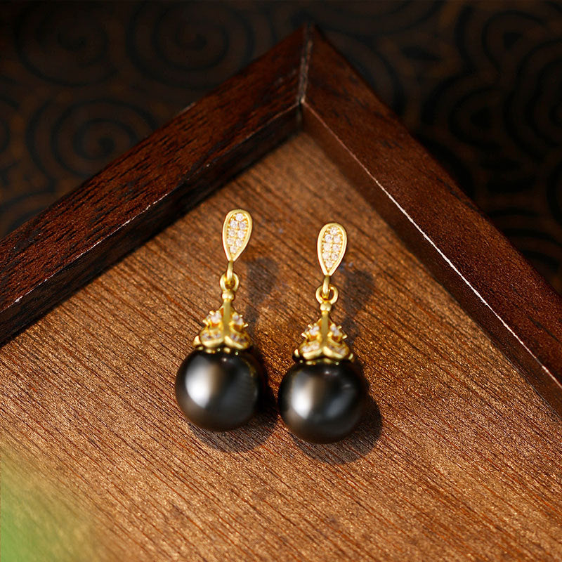 Light Luxury Crystal Pearl Ear Studs, Niche Design, Fashion Elegant, All-match