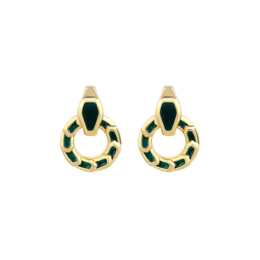Snake Oil Drops Dopamine Color-matching Women's Retro Elegant Earrings