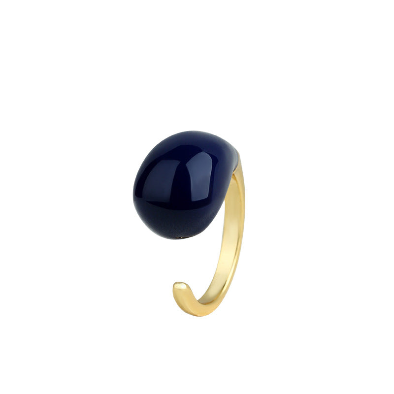 Drop-shaped Open Ring for Women - Niche Design, Light Luxury