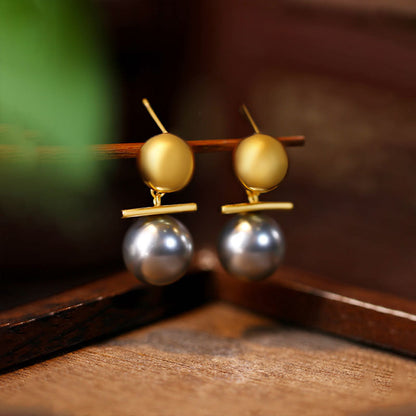 French Crystal Pearl Earrings Women's Niche Design All-match