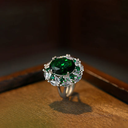 High-speed Imitation Colombian Emerald Ring for Women