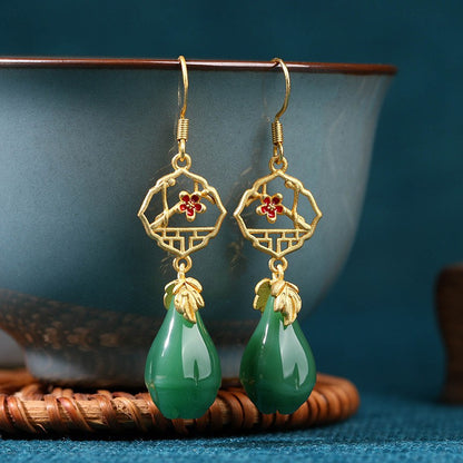 National Tide Retro Enamel Niche Earrings - High-end Summer Jewelry for Wholesale