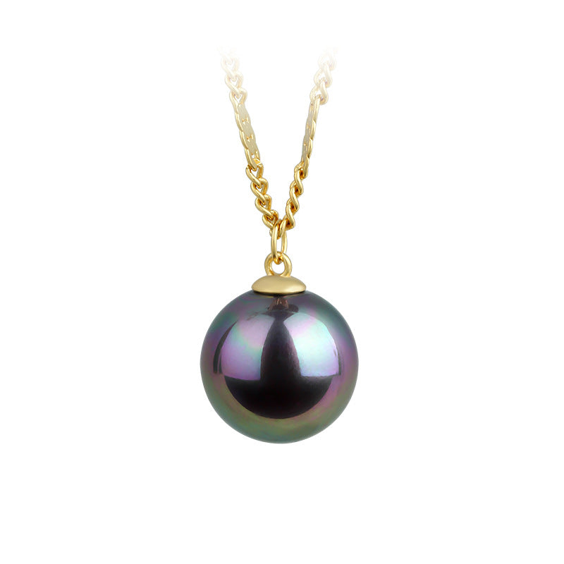 Vintage French Style Purple Pearl Women's Niche Design Bead Clavicle Chain