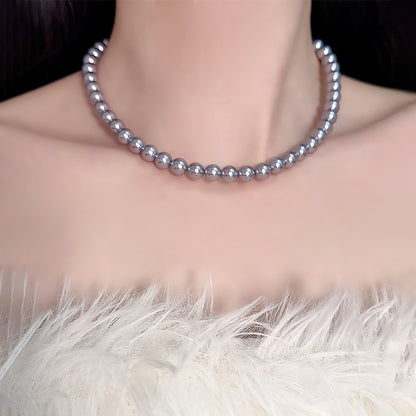Shijia Pearl Necklace, French Style Clavicle Chain, Retro Niche Design