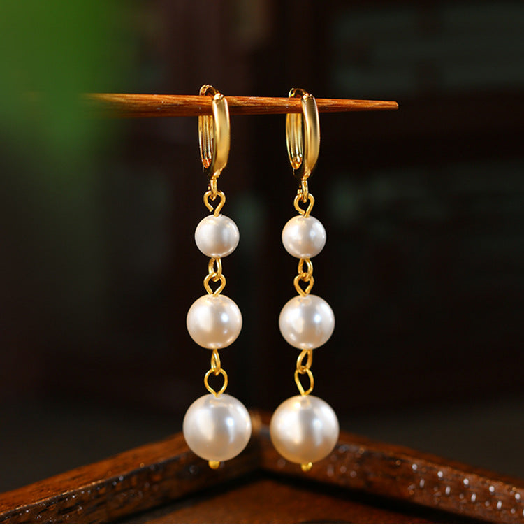 French Retro Pearl Earrings for Women - Elegant and Sweet