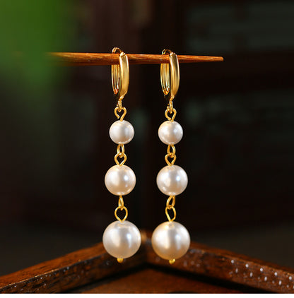 French Retro Pearl Earrings for Women - Elegant and Sweet