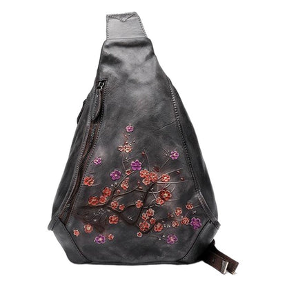 Retro Hand-Polished Leather Three-Use Shoulder Chest Bag