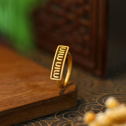 Maillard Style Brown Oil Drop Finger Ring Retro Design High Level Ring