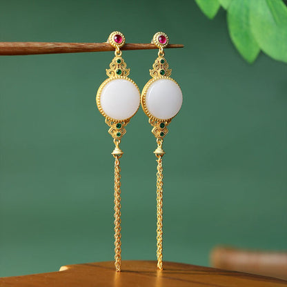 925 Silver Tassel Flower Earrings Wholesale